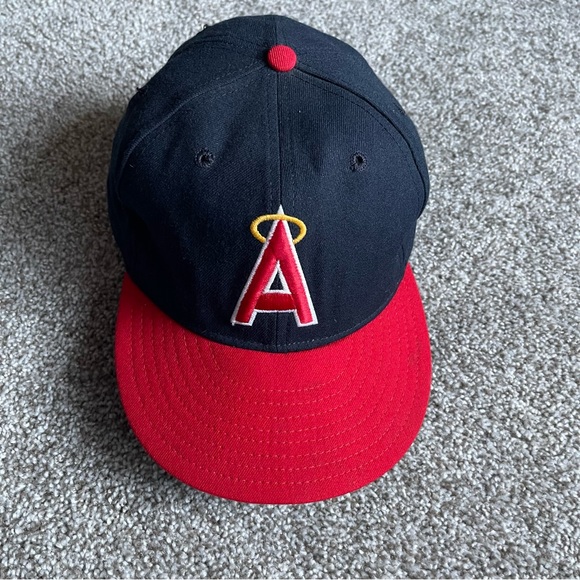 RARE Vintage California Angels New Era Baseball Made In USA Cap Sz 7.5 - Picture 3 of 13